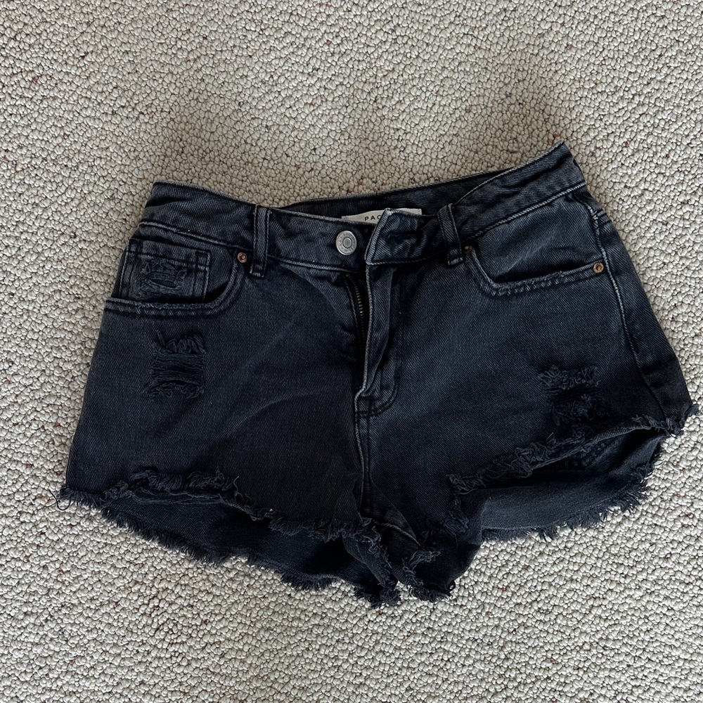 PacSun Black Denim Jean Shorts - High Rise Festival
